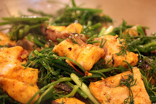 Cha ca La Vong - grilled minced fish